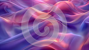 Soft Waves of Gradient-Purple Silk Fabric photo