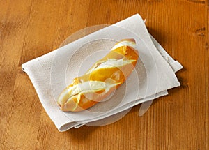 Soft white bread roll