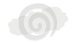 Soft White Cloud Shape. Versatile Weather and Dreamy Element, vector design Generative AI