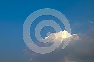 Soft white clouds against blue sky