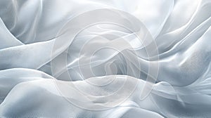 Soft white fabric like folds with intricate textures and flowing shapes, creating a serene and elegant abstract design inspired photo