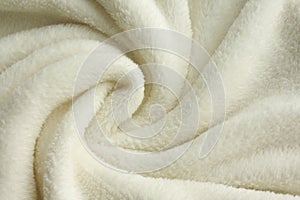 Soft White Plush Blanket Background