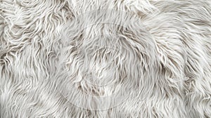Soft White Sheepskin Texture Close-up for Backgrounds