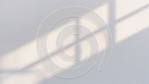 Window shadow casting abstract grid pattern on a textured wall