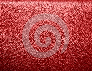 Soft wrinkled red leather. Texture or background