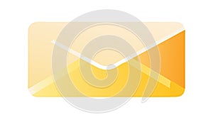 Soft Yellow and Orange Gradient Envelope Vector, vector design Generative AI