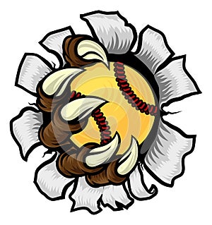 Softball Ball Claw Cartoon Monster Animal Hand