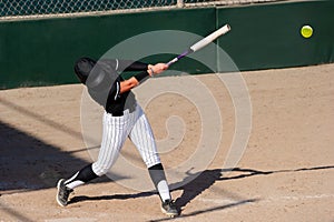 Softball Baseball Player Athlete Hitting
