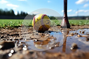 Softball Baseball. team sport with a ball, Fast pitch, Slow pitch, An energetic game of bat and ball, glove. Teamwork