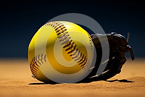 Softball Baseball. team sport with a ball, Fast pitch, Slow pitch, An energetic game of bat and ball, glove. Teamwork