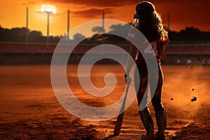 Softball Baseball. team sport with a ball, Fast pitch, Slow pitch, An energetic game of bat and ball, glove. Teamwork