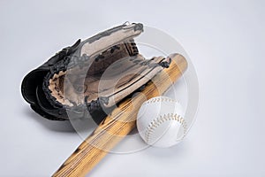 Softball,bat,glove