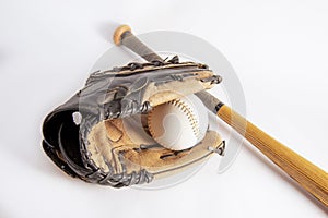 Softball,bat,glove