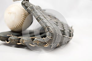 Softball Glove and Ball
