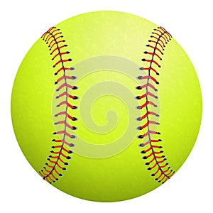 Softball isolated on white. Vector illustration.