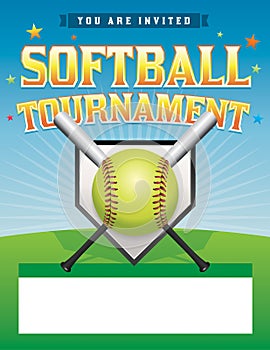 Softball Tournament Illustration