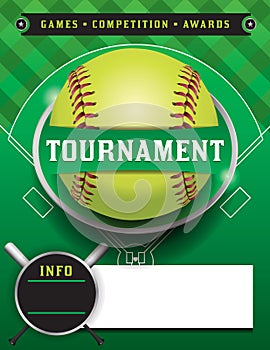 Softball Tournament Template Illustration photo