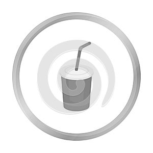 Softdrink vector icon in monochrome style for web