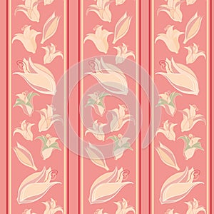 Tangerine Flowers on Coral background