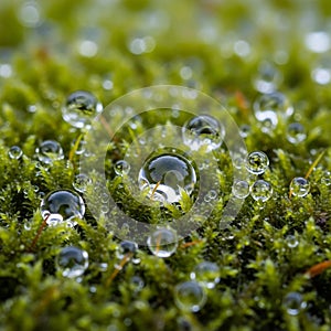 Is softly blurred, emphasizing the sharp details of the water