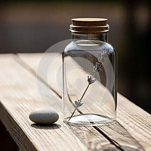 Is softly blurred emphasizing the simplicity and tranquility of the