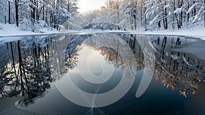 Is softly lit suggesting early morning or late afternoon light.