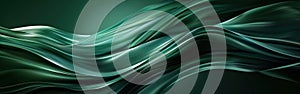 Softly Undulating Dark Green Abstract Waves with Textured Design for Presentations and Banners