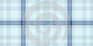 Softness check textile plaid, model background seamless vector. Modern fabric tartan texture pattern in light and blue colors