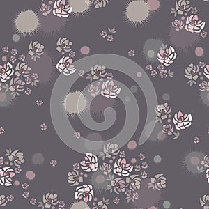 Softness pink roses flowers on gray background.