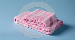 Softness in a stack?pink towels for a cozy touch