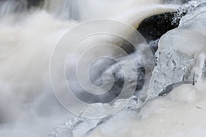 Softness of water in waterfall