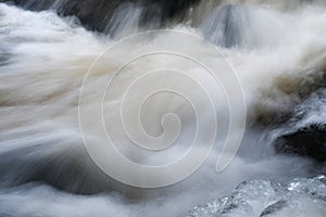 Softness of water in waterfall