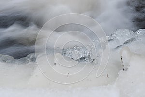 Softness of water in waterfall