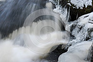 Softness of water in waterfall