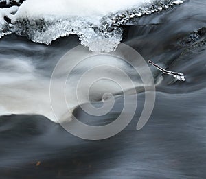 Softness of water in waterfall