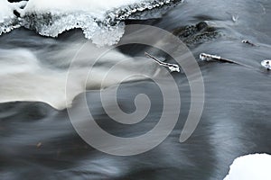 Softness of water in waterfall