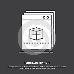 software, App, application, file, program Icon. glyph vector symbol for UI and UX, website or mobile application