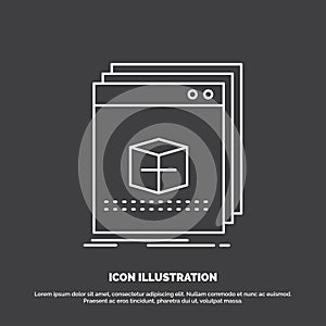 software, App, application, file, program Icon. Line vector symbol for UI and UX, website or mobile application