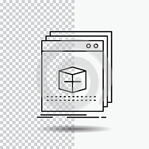 software, App, application, file, program Line Icon on Transparent Background. Black Icon Vector Illustration