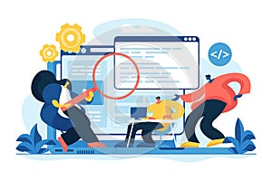 Front end development concept vector illustration