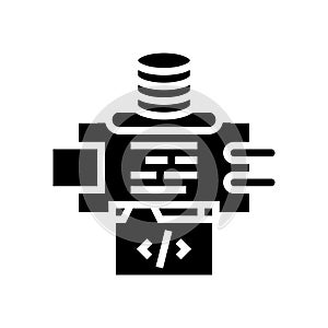 software architecture glyph icon vector illustration