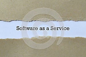 Software as a service on paper