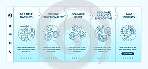 Software as service pros onboarding vector template