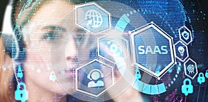 Software as a Service SaaS. Software concept. Business, modern technology, internet and networking concept