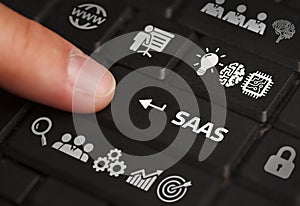 Software as a Service SaaS. Software concept. Business, modern technology, internet and networking concept