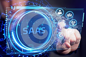 Software as a Service SaaS. Software concept. Business, modern technology, internet and networking concept