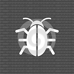 Software bug icon, program bug icon