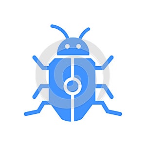 Software Bug Insect Icon Digital Security Symbol