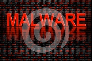 Software code or data infected by malware photo