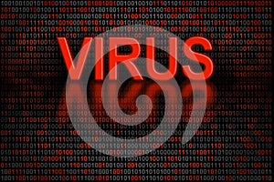 Software code or digital data infected by a virus